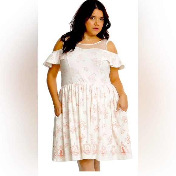 Disney Beauty and the Beast Icons Cold Shoulder Dress XXL - Picture 14 of 15